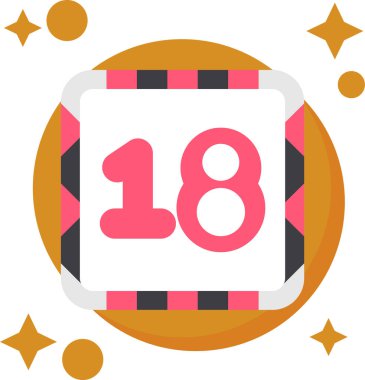 Moda tarzında 19 numaralı simge arkaplanda izole edildi