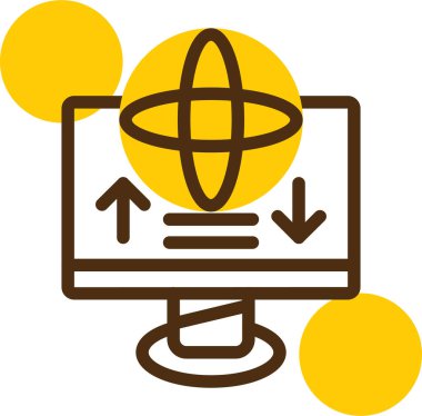 Bir harita simgesinin vektör illüstrasyonu