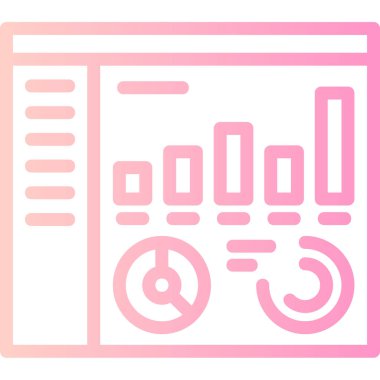 Veri analizi. Web simgesi basit illüstrasyon