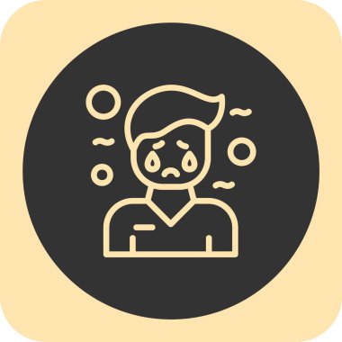 Yüz ifadesi simgesi olan bir adam avatarı