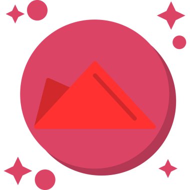 Çizgi film kırmızı ve beyaz dairenin vektör çizimi