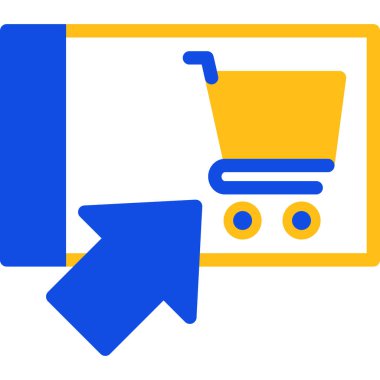 Alışveriş. Web simgesi basit illüstrasyon