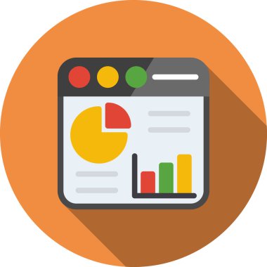 veri analizi grafik vektör illüstrasyonu