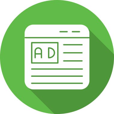 reklam reklam pazarlama simgesi doldurulmuş ana hatları biçiminde