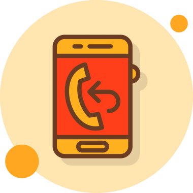 Telefonunuz var. Web simgesi basit illüstrasyon