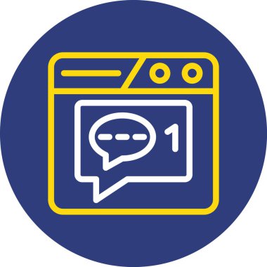 Sohbet simgesinin vektör illüstrasyonu