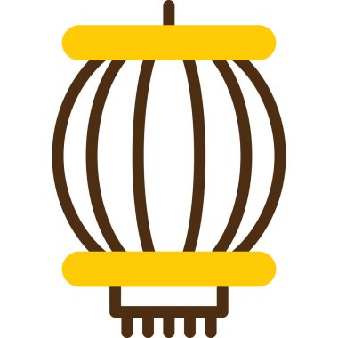 Çince fener ikonu vektör illüstrasyonu