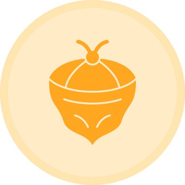 Üzerinde yazı olan düz bir balkabağı simgesi