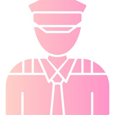 Bir polis simgesinin vektör illüstrasyonu