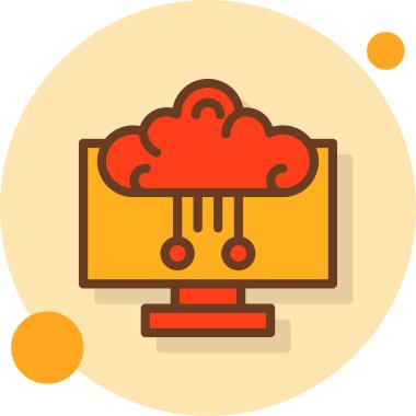 Bulut. Web simgesi vektör illüstrasyonu