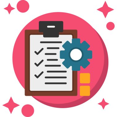 Belge vektör illüstrasyon tasarımı içeren pano kontrol listesi