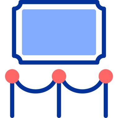 Billboard simgesi vektör illüstrasyonu