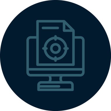 veri vektör çember çizgisi simgesi