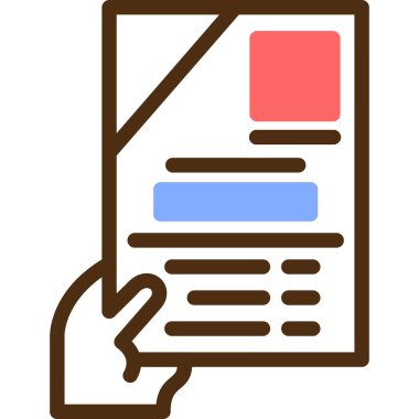 Belge. Web simgesi basit illüstrasyon