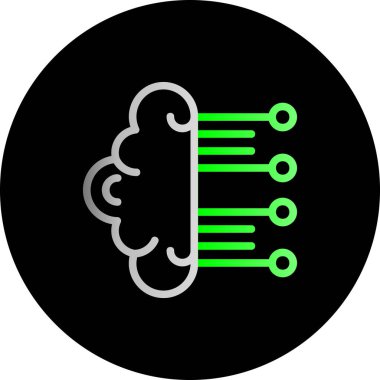 bulut hesaplama simgesi vektör illüstrasyon tasarımı