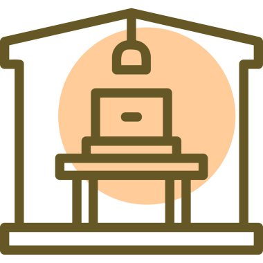 Bir bina simgesinin vektör illüstrasyonu