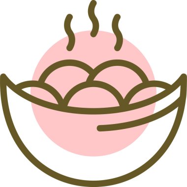 Sıcak sıcak kahve ikonu doldurulmuş - taslak tarzı