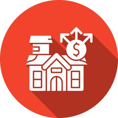 Gayrimenkul düz vektör simgesi