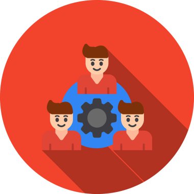 takım çalışma vektör simgesi