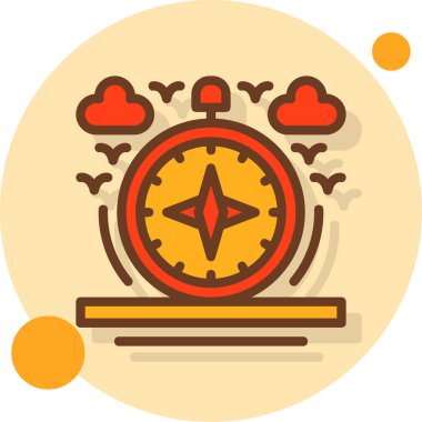 Pusula. Web simgesi basit illüstrasyon