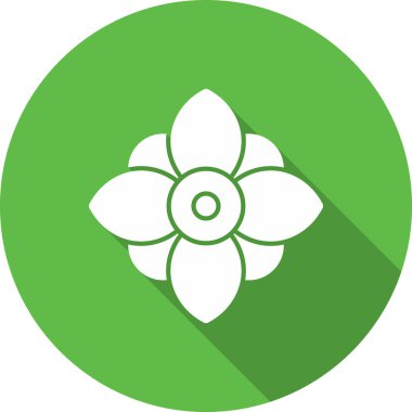 Çiçek. Web simgesi basit illüstrasyon