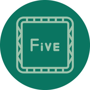 Yumuşak mavi arkaplanda izole edilmiş modaya uygun tasarım tarzında 5 g simgesi