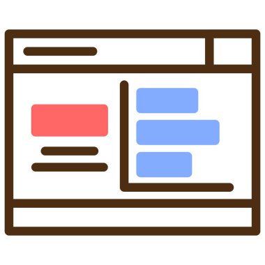 Web tasarım simgesi, vektör illüstrasyonu