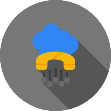 Bulut. Web simgesi basit illüstrasyon