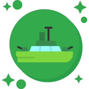 Gemi. Web simgesi basit illüstrasyon