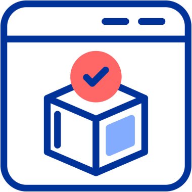 Simge, vektör illüstrasyonunu kontrol et