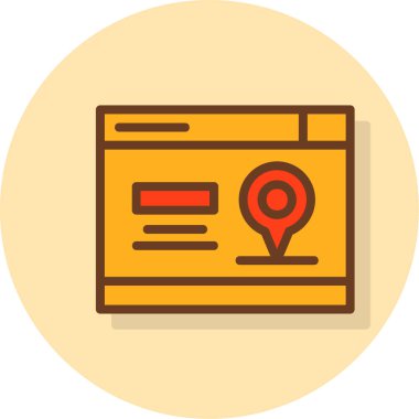 konum pin simgesi vektör illüstrasyonu