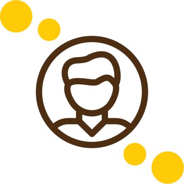 Kafa simgesi olan bir iş adamı