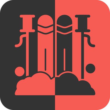 Bir bina simgesinin vektör illüstrasyonu