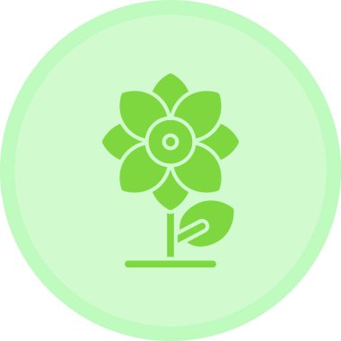 Çiçek simgesinin vektör illüstrasyonu