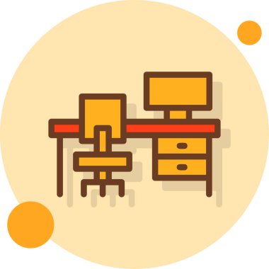 ofis tablosu vektör illüstrasyonu