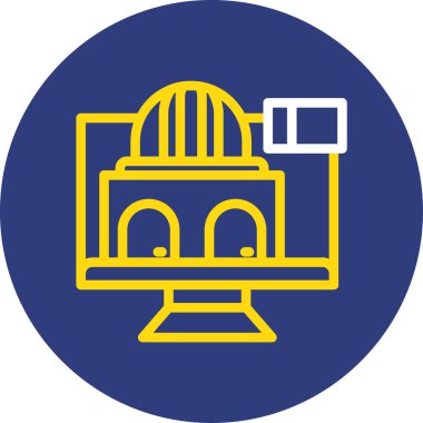 Modern yapı simgesinin vektör illüstrasyonu