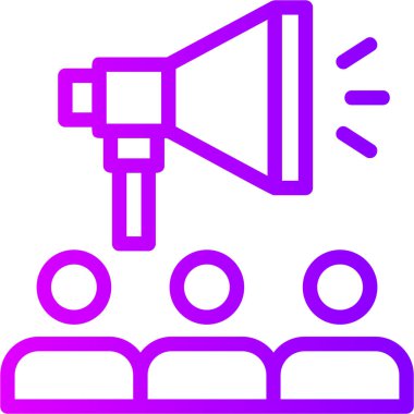 Megafon. Web simgesi basit illüstrasyon