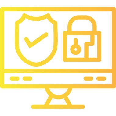 İnternet koruma vektörü simgesi modern basit vektör illüstrasyonu