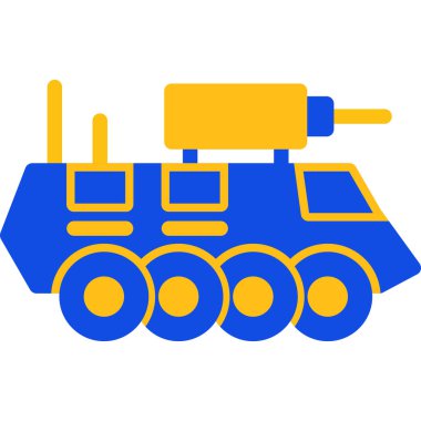 askeri tank simgesi vektör illüstrasyon