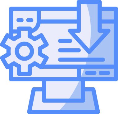 Bilgisayar ayarları. Vektör illüstrasyonu