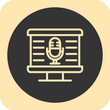 mikrofon simgesi vektör illüstrasyonu