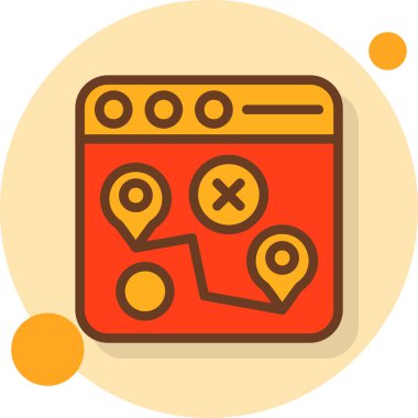 navigasyon haritası konum vektörü çizimi