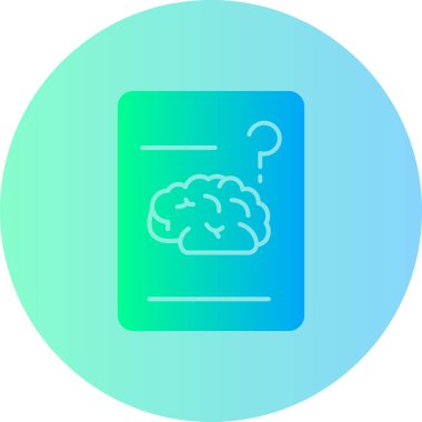 vektör beyin simgesi, illüstrasyon