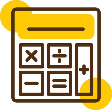 Hesap makinesi. Web simgesi basit illüstrasyon