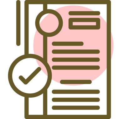 Belge. Web simgesi basit illüstrasyon