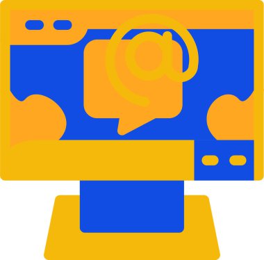 Bilgisayar. Web simgesi basit illüstrasyon