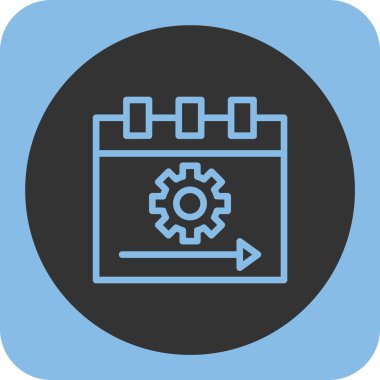 Ayarlar ayarlanıyor. Web simgesi basit illüstrasyon