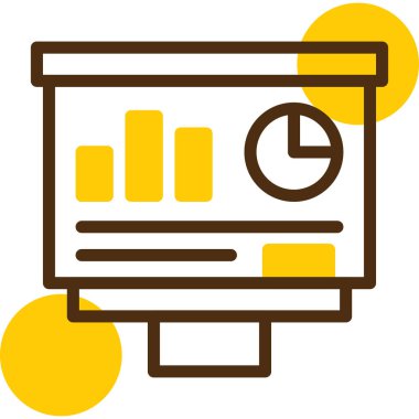 veri analiz simgesi. Web için veri analizi vektör simgelerinin özet çizimi