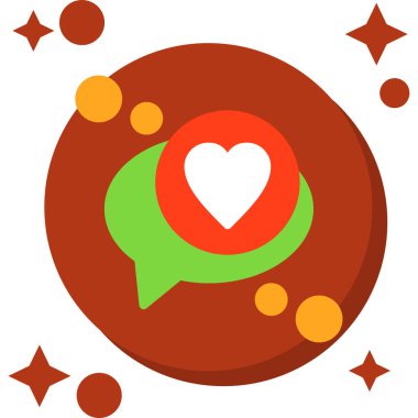 Aşk. Web simgesi basit illüstrasyon