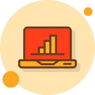 bilgisayar izleme simgesi, vektör illüstrasyonu